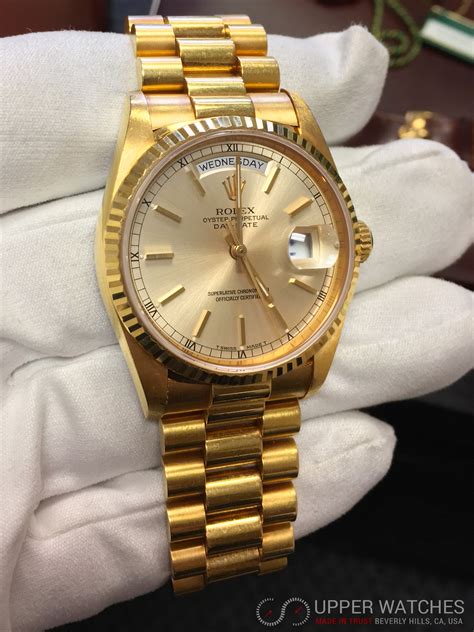 hiw.much is a 20 year old gold rolex presidential worth|pre owned rolex watch prices.